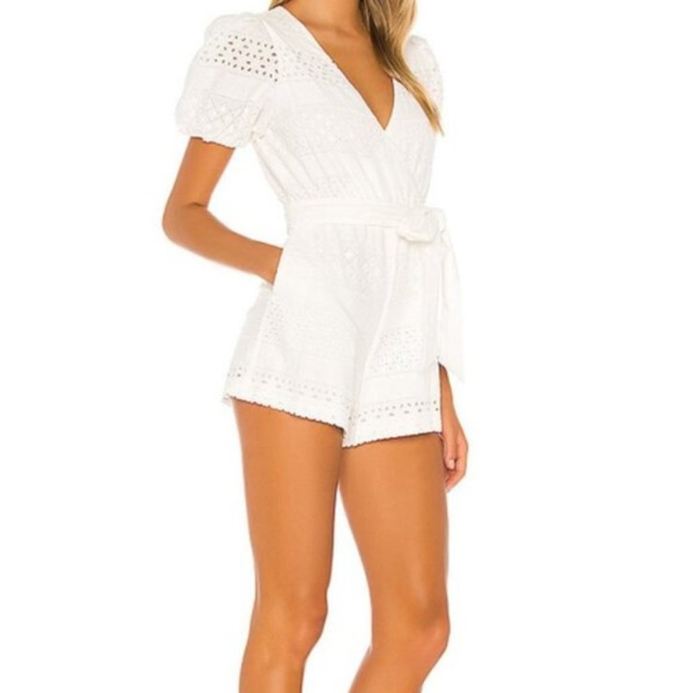 Alice + Olivia Paulina Wrap Front Romper